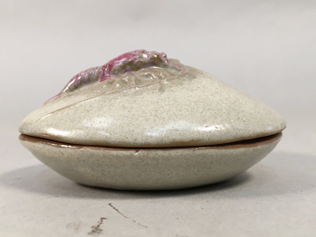 Japanese Ceramic Incense Container Vtg Pottery Kogo Clam Shrimp PP402
