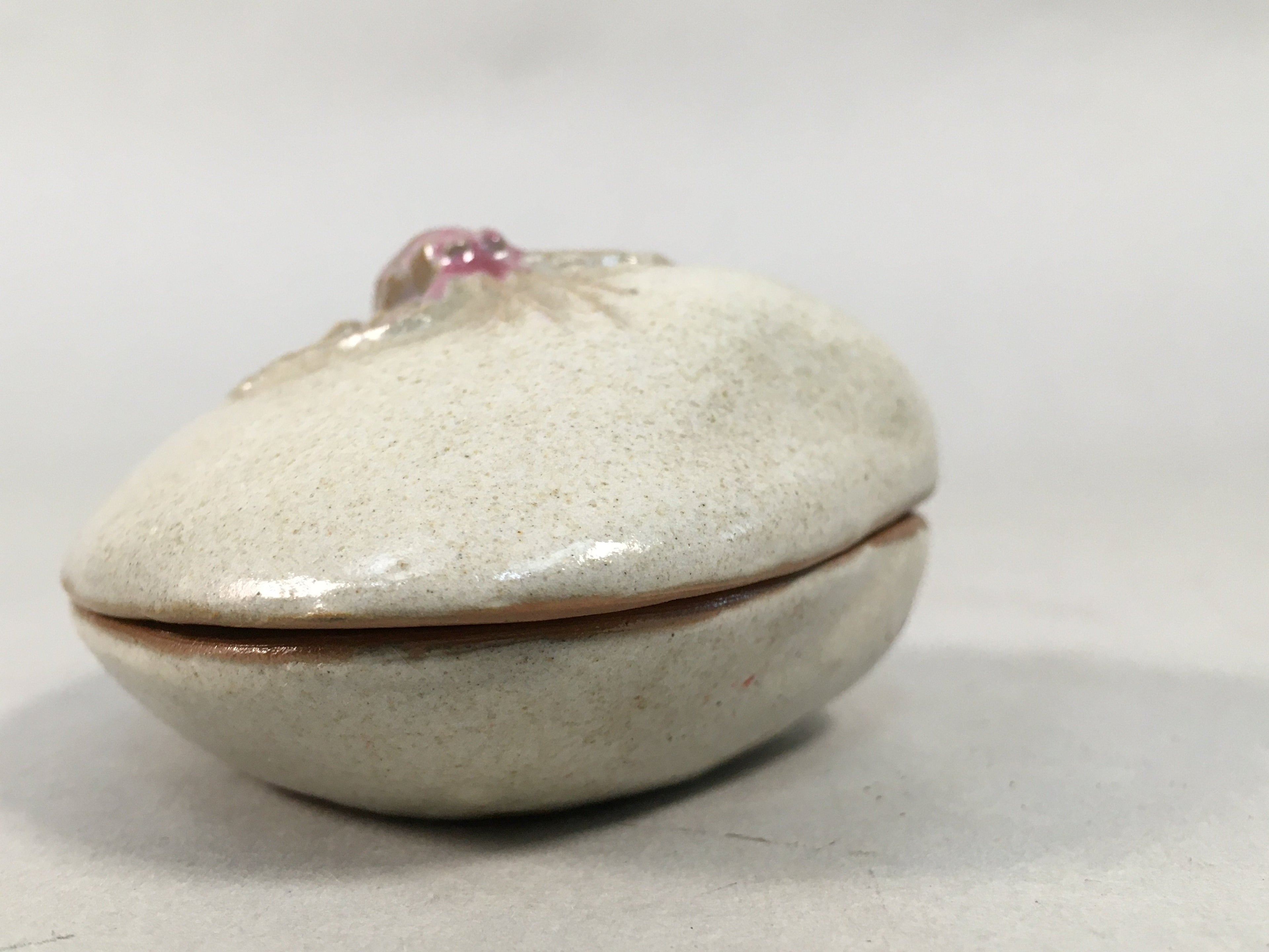 Japanese Ceramic Incense Container Vtg Pottery Kogo Clam Shrimp PP402