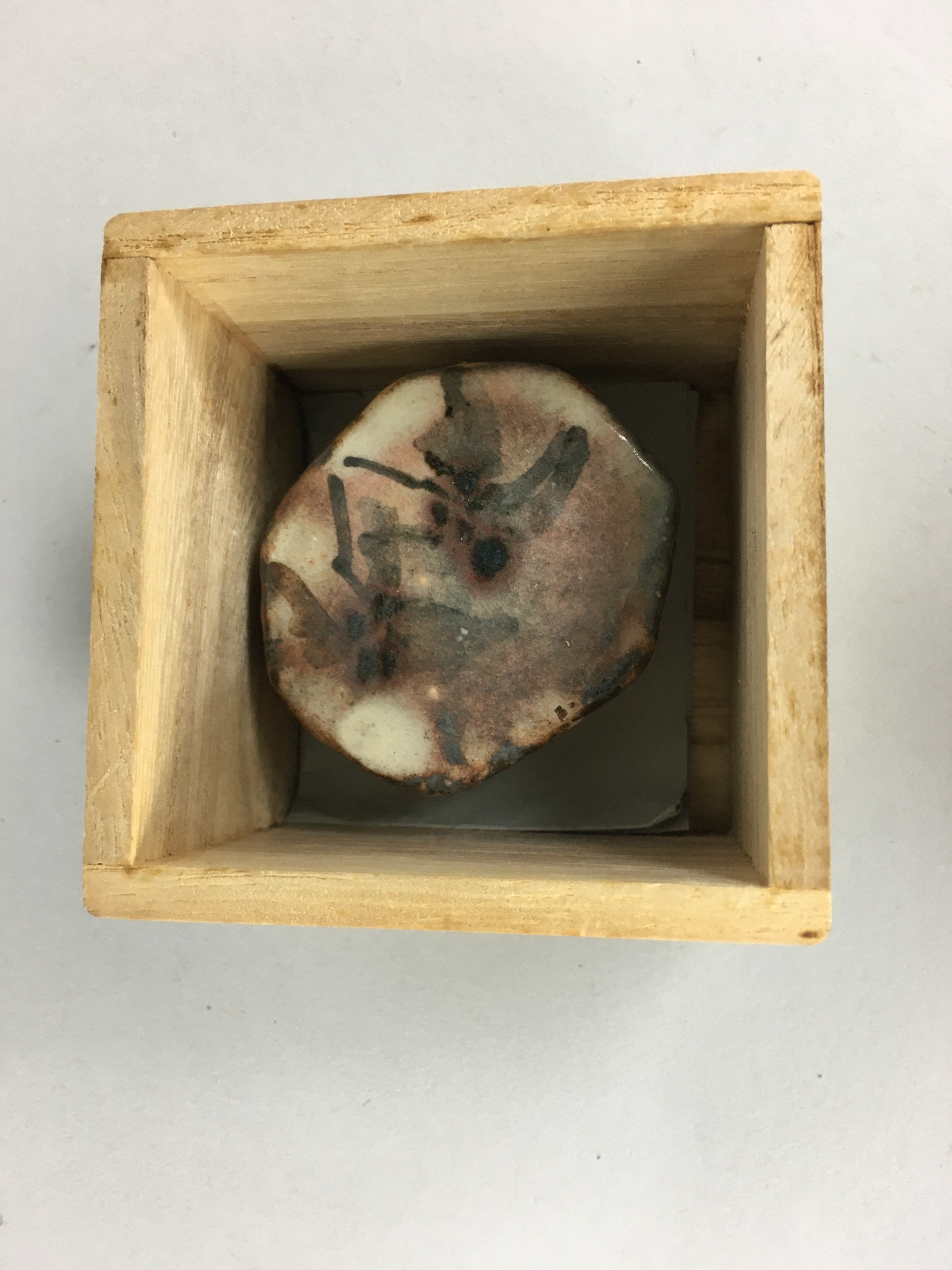 Japanese Ceramic Incense Container Vtg Pottery Kogo Hagiyaki PP461