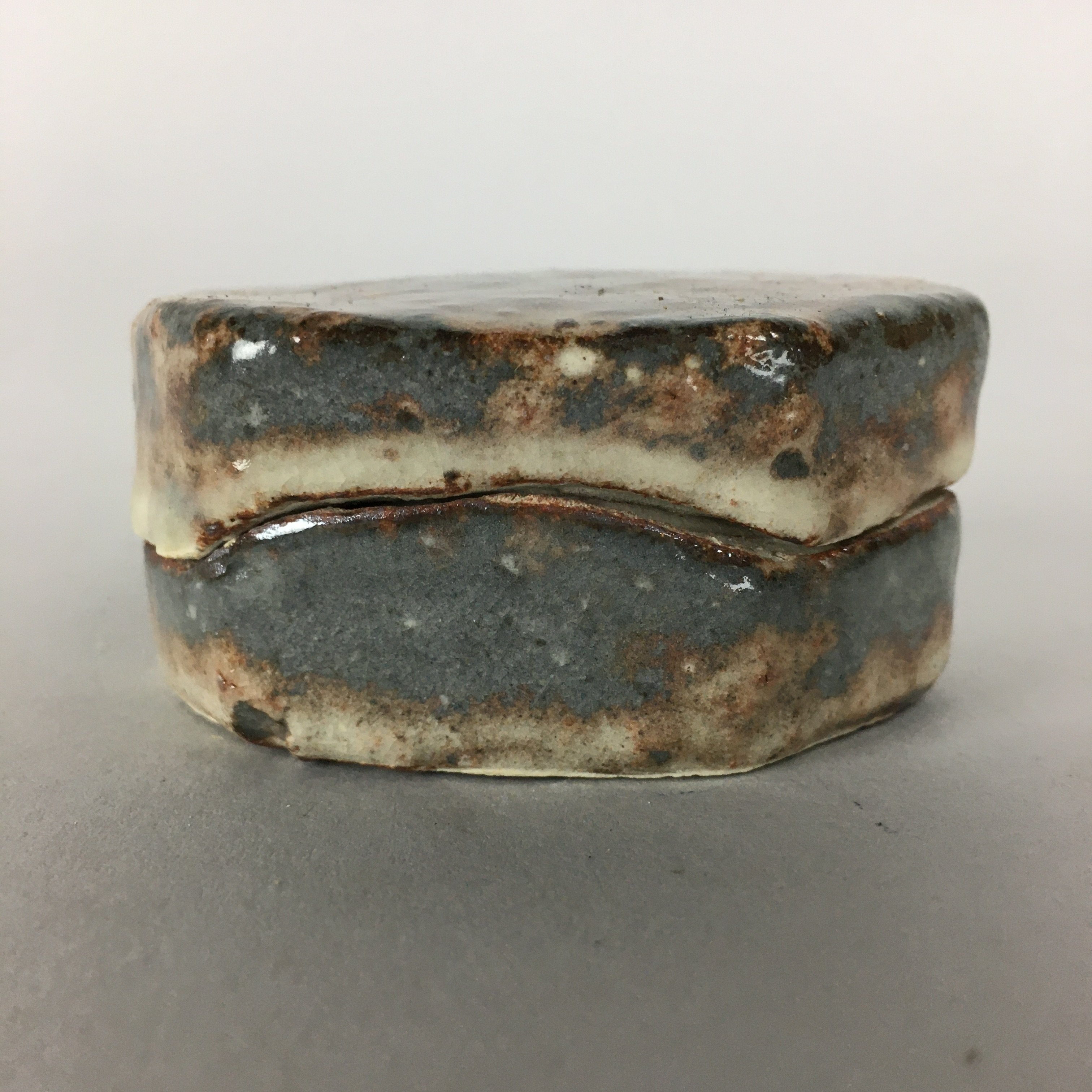 Japanese Ceramic Incense Container Vtg Pottery Kogo Hagiyaki PP461