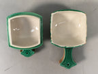 Japanese Ceramic Incense Container Vtg Pottery Kogo Lucky Hammer Green PP409