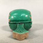 Japanese Ceramic Incense Container Vtg Pottery Kogo Lucky Hammer Green PP409