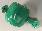 Japanese Ceramic Incense Container Vtg Pottery Kogo Lucky Hammer Green PP409