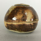 Japanese Ceramic Incense Container Vtg Pottery Kogo Round Double Circle PP496