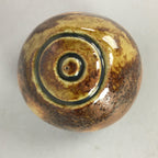 Japanese Ceramic Incense Container Vtg Pottery Kogo Round Double Circle PP496