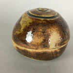 Japanese Ceramic Incense Container Vtg Pottery Kogo Round Double Circle PP496