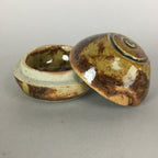 Japanese Ceramic Incense Container Vtg Pottery Kogo Round Double Circle PP496