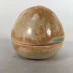 Japanese Ceramic Incense Container Vtg Pottery Kogo Round Ki Seto PP398