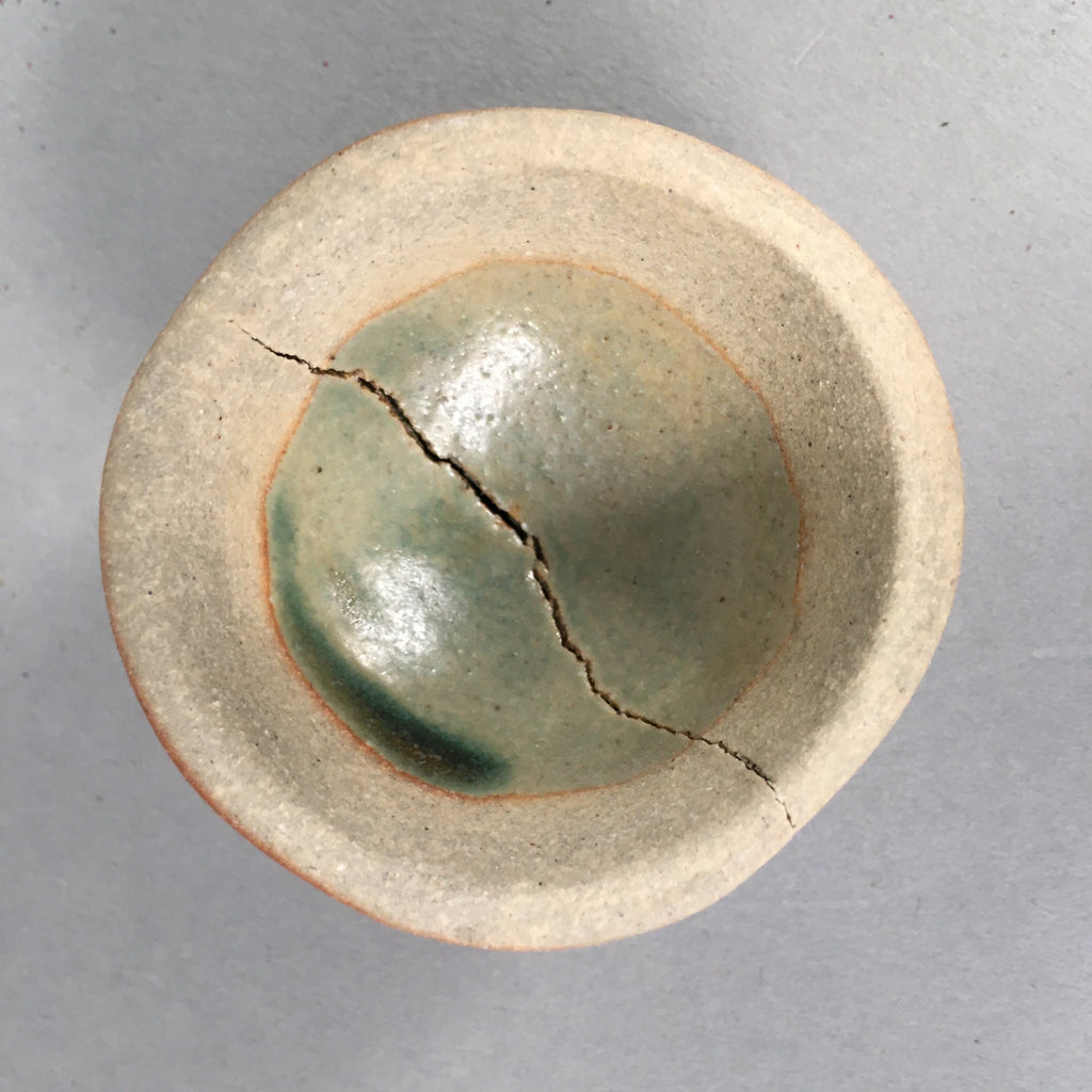 Japanese Ceramic Incense Container Vtg Pottery Kogo Round Ki Seto PP398