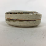 Japanese Ceramic Incense Container Vtg Pottery Kogo Round Zodiac Snake PP778