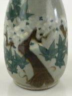 Japanese Ceramic Inuyama Ware Sake Bottle Vtg Pottery Yakimono Tokkuri Gray TS48