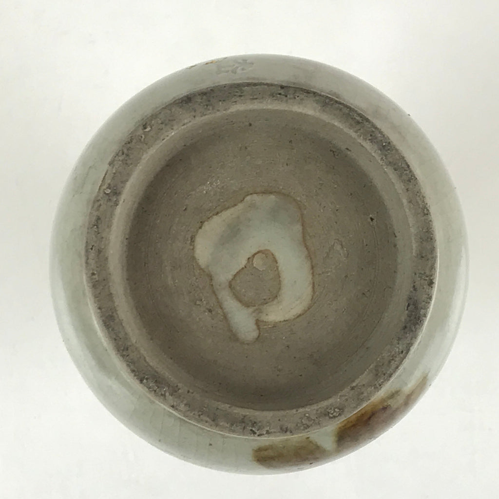 Japanese Ceramic Inuyama Ware Sake Bottle Vtg Pottery Yakimono Tokkuri Gray TS48