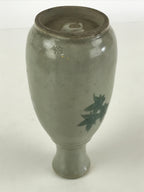 Japanese Ceramic Inuyama Ware Sake Bottle Vtg Pottery Yakimono Tokkuri Gray TS48