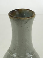 Japanese Ceramic Inuyama Ware Sake Bottle Vtg Pottery Yakimono Tokkuri Gray TS49