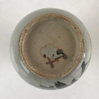 Japanese Ceramic Inuyama Ware Sake Bottle Vtg Pottery Yakimono Tokkuri Gray TS49