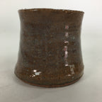 Japanese Ceramic Karatsu Ladle Rest Lid Stand Tea Ceremony Vtg Futaoki Brown TG1