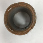 Japanese Ceramic Karatsu Ladle Rest Lid Stand Tea Ceremony Vtg Futaoki Brown TG1