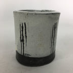Japanese Ceramic Karatsu Ladle Rest Lid Stand Tea Ceremony Vtg Futaoki White TG1
