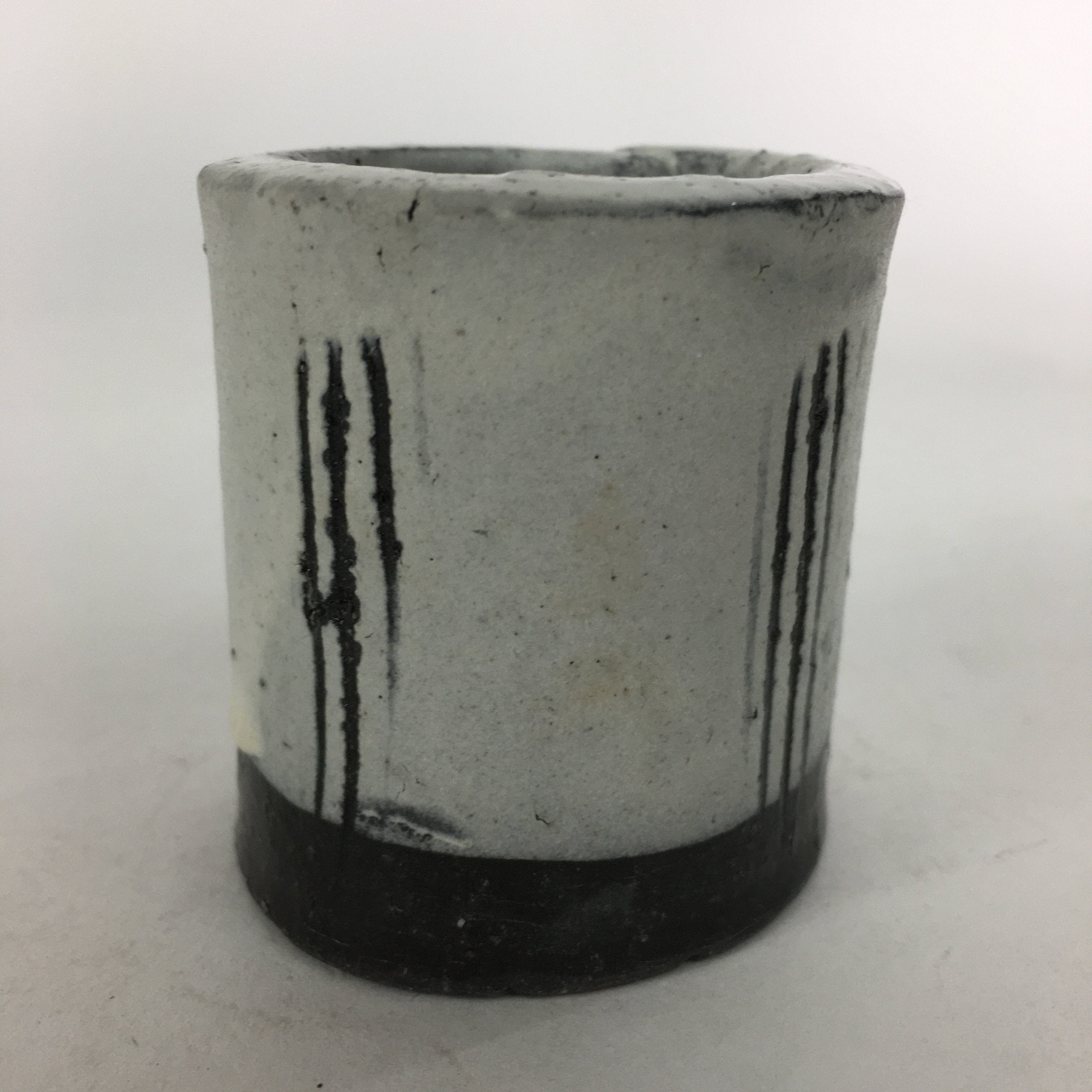 Japanese Ceramic Karatsu Ladle Rest Lid Stand Tea Ceremony Vtg Futaoki White TG1