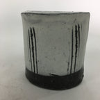 Japanese Ceramic Karatsu Ladle Rest Lid Stand Tea Ceremony Vtg Futaoki White TG1