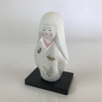 Japanese Ceramic Kimono Girl Doll Vtg Figurine Okimono White PX643