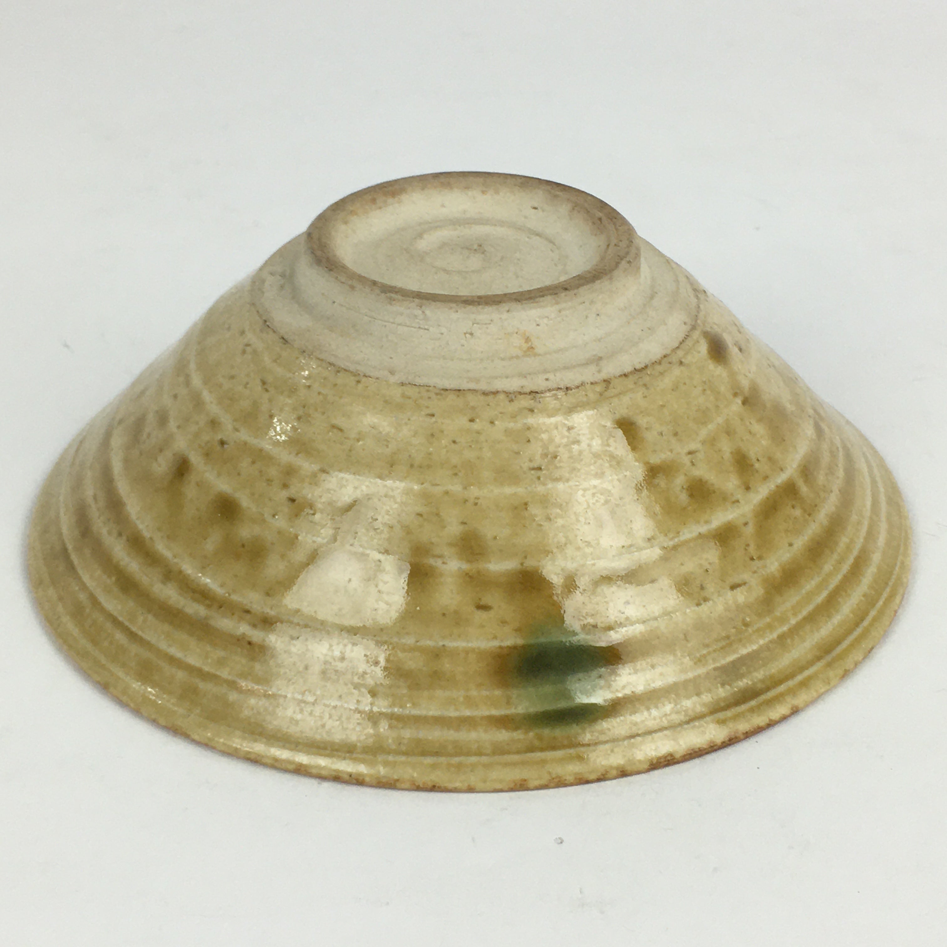 Japanese Ceramic Kiseto Tea Ceremony Green Tea Bowl Vtg Chawan GTB928