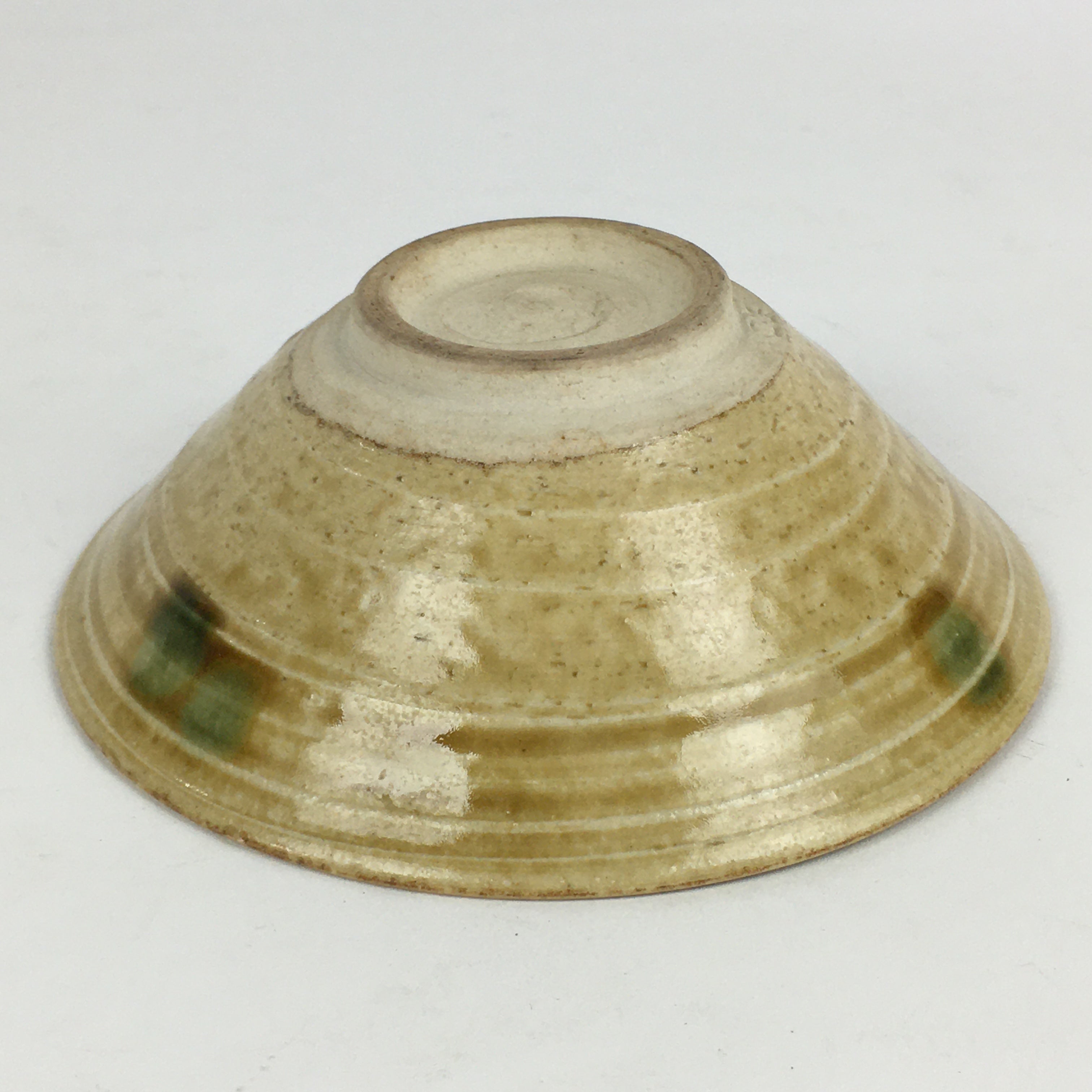 Japanese Ceramic Kiseto Tea Ceremony Green Tea Bowl Vtg Chawan GTB928