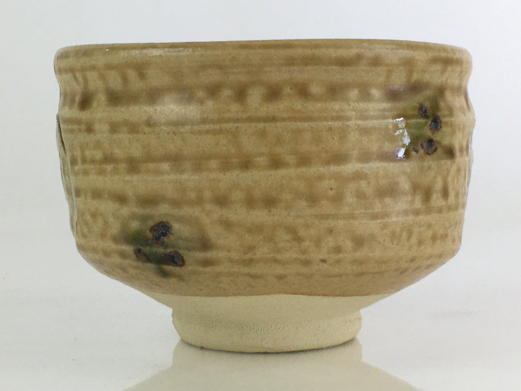 Japanese Ceramic Kiseto Tea Ceremony Green Tea Bowl Vtg Chawan GTB944