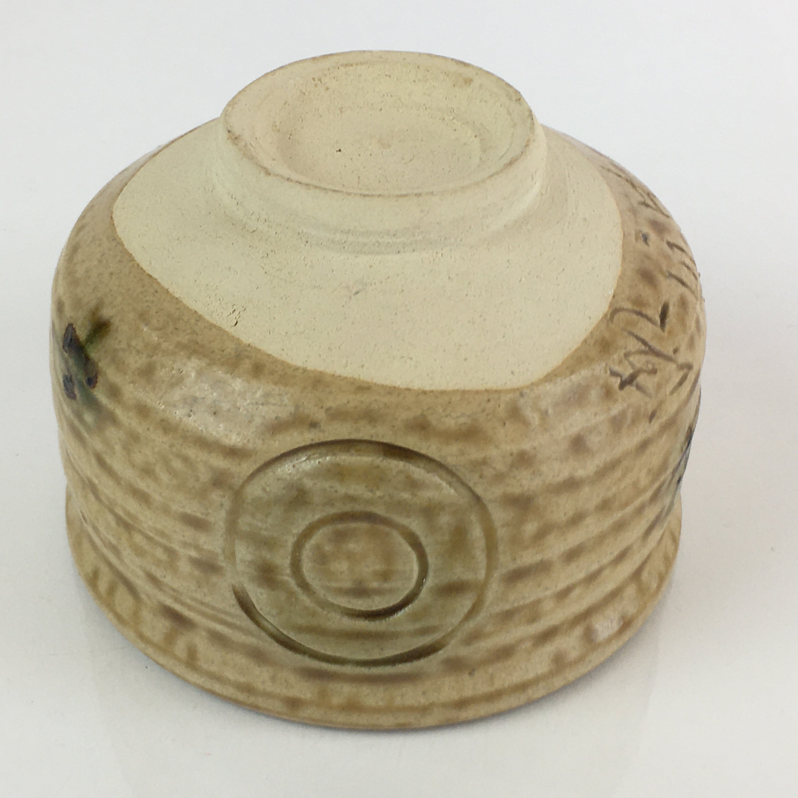 Japanese Ceramic Kiseto Tea Ceremony Green Tea Bowl Vtg Chawan GTB944