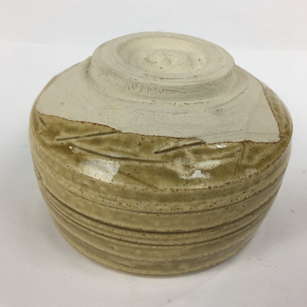 Japanese Ceramic Kiseto Ware Tea Ceremony Bowl Vtg White Matcha Chawan GTB780