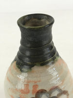 Japanese Ceramic Kishu Ware Aoi Kiln Sake Bottle Pottery Yakimono Tokkuri TS492