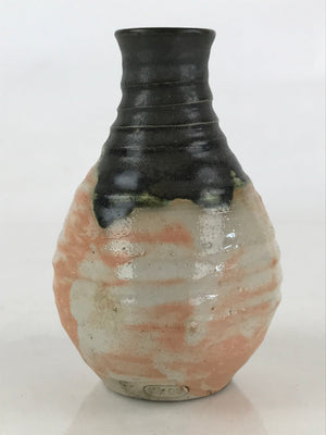 Japanese Ceramic Kishu Ware Aoi Kiln Sake Bottle Pottery Yakimono Tokkuri TS492