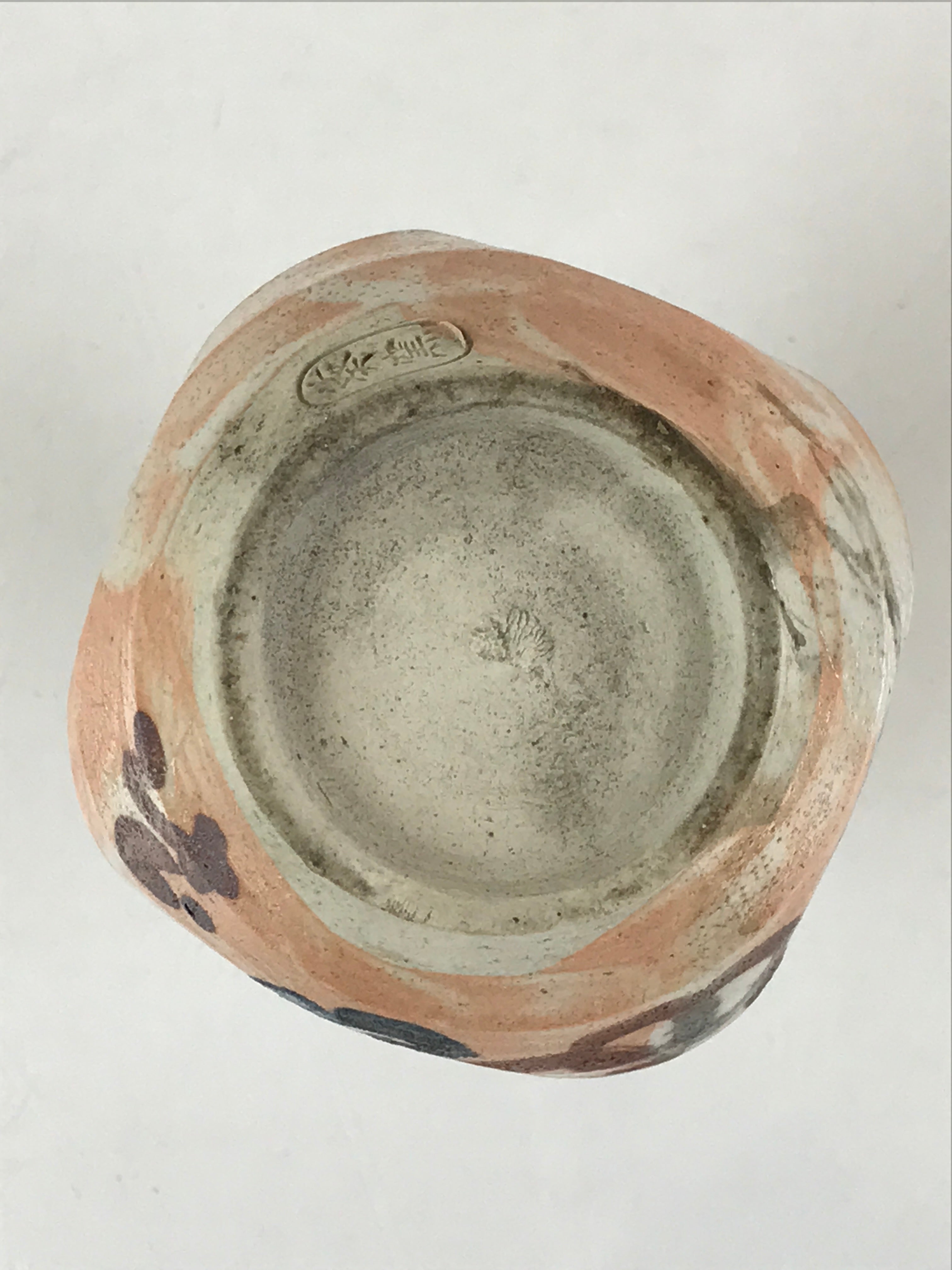 Japanese Ceramic Kishu Ware Aoi Kiln Sake Bottle Pottery Yakimono Tokkuri TS492