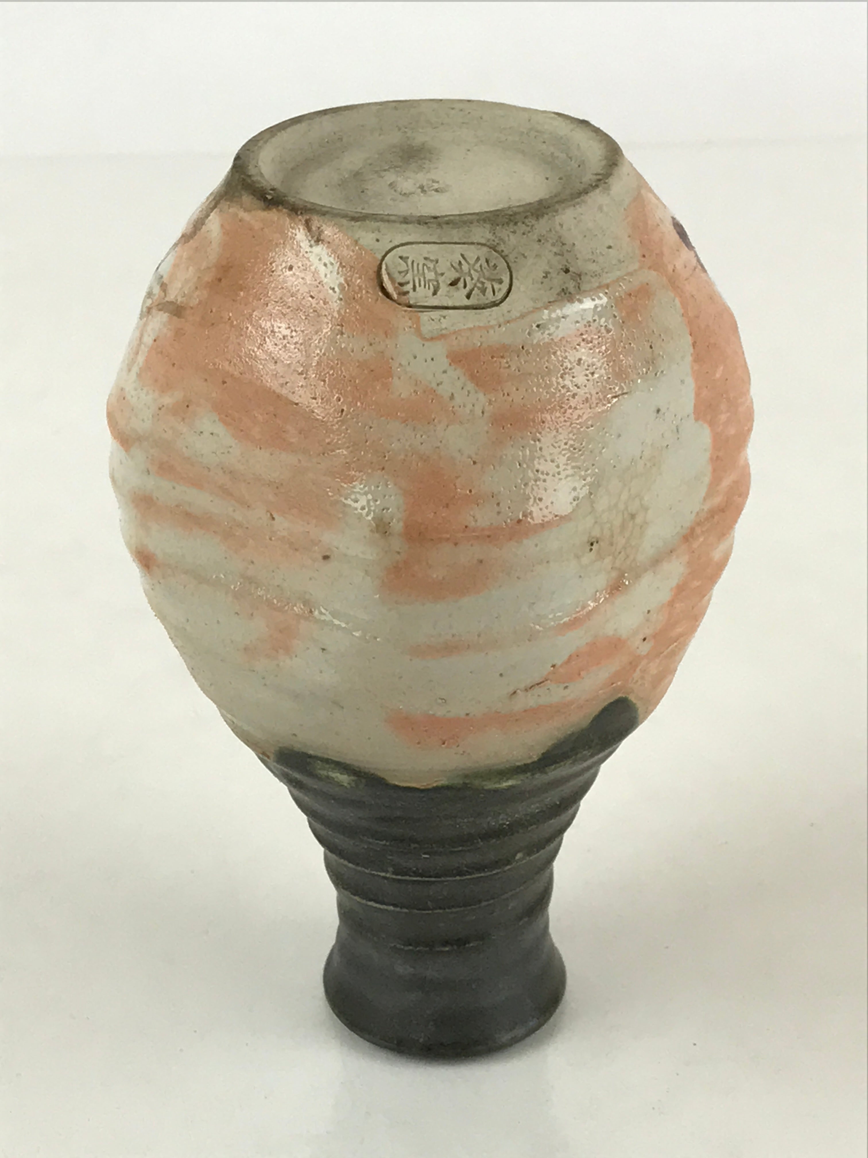 Japanese Ceramic Kishu Ware Aoi Kiln Sake Bottle Pottery Yakimono Tokkuri TS492