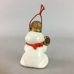 Japanese Ceramic Kokeshi Doll Vtg Pottery Figurine Child Playing Drum Bib KF185