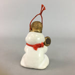 Japanese Ceramic Kokeshi Doll Vtg Pottery Figurine Child Playing Drum Bib KF185