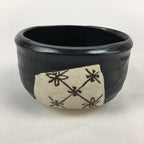 Japanese Ceramic Kuro-Oribe Green Tea Bowl Vtg Chawan Boxed Pottery PX603