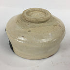 Japanese Ceramic Kuro-Oribe Ware Tea Ceremony Bowl Vtg Black White Chawan GTB774
