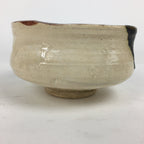 Japanese Ceramic Kuro-Oribe Ware Tea Ceremony Bowl Vtg Black White Chawan GTB774