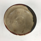 Japanese Ceramic Kuro-Oribe Ware Tea Ceremony Bowl Vtg Black White Chawan GTB774