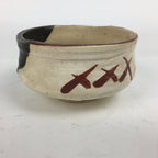 Japanese Ceramic Kuro-Oribe Ware Tea Ceremony Bowl Vtg Black White Chawan GTB774