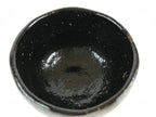 Japanese Ceramic Kuroraku Green Tea Bowl Vtg Chawan Tea Ceremony Matcha GTB974