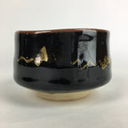 Japanese Ceramic Kuroraku Tea Ceremony Green Tea Bowl Vtg Chawan GTB925
