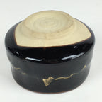 Japanese Ceramic Kuroraku Tea Ceremony Green Tea Bowl Vtg Chawan GTB925