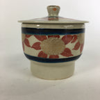 Japanese Ceramic Kutani Teacup Vtg Pottery Red Gold flower Yunomi Sencha TC217