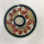 Japanese Ceramic Kutani Teacup Vtg Pottery Red Gold flower Yunomi Sencha TC217