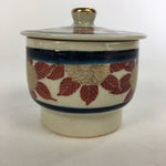 Japanese Ceramic Kutani Teacup Vtg Pottery Red Gold flower Yunomi Sencha TC218