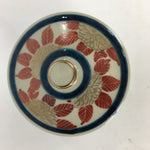 Japanese Ceramic Kutani Teacup Vtg Pottery Red Gold flower Yunomi Sencha TC218