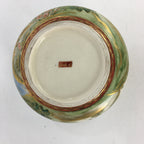 Japanese Ceramic Kutani Ware Lidded Pot Jar Tsubo Vtg Pottery Flower Pattern PP5