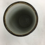 Japanese Ceramic Kutani Ware Teacup Yunomi Vtg Blue Iris Design Sencha TC229